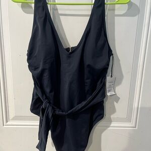 Shade & Shore Black One Piece Swimsuit